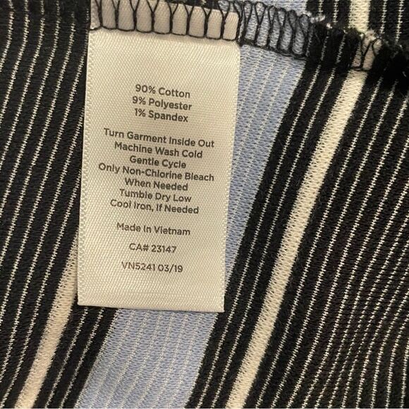 Talbots Women's Striped Top - Black, Red, Blue - Picture 7 of 7